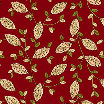 Baubles & Balsam 980-88 Cranberry by Kim Diehl for Henry Glass Fabrics, Image