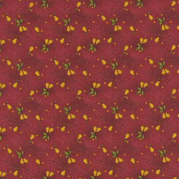 Baubles & Balsam 983-88 Cranberry by Kim Diehl for Henry Glass Fabrics, Image