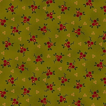 Baubles & Balsam 987-66 Evergreen by Kim Diehl for Henry Glass Fabrics, Image