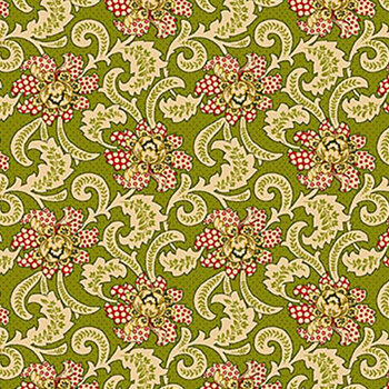 Baubles & Balsam 990-66 Evergreen by Kim Diehl for Henry Glass Fabrics, Image