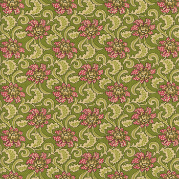 Baubles & Balsam 990-66 Evergreen by Kim Diehl for Henry Glass Fabrics, Image