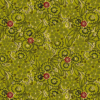 Baubles & Balsam 991-66 Evergreen by Kim Diehl for Henry Glass Fabrics, Image