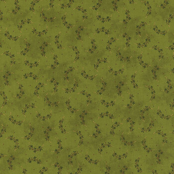 Baubles & Balsam 992-66 Evergreen by Kim Diehl for Henry Glass Fabrics, Image