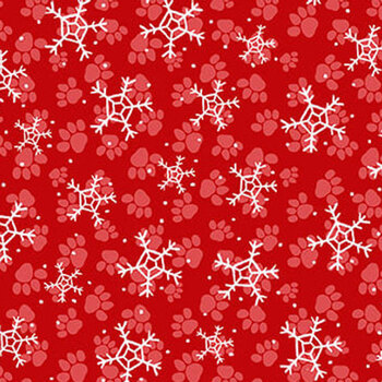 Merry Woof-Mas 8358-88 Red by Sweet Cee Creative for Studio E Fabrics, Image