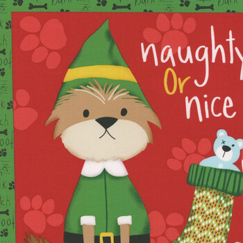Merry Woof-Mas 8361P-18 Panel Light Blue by Sweet Cee Creative for Studio E Fabrics, Image