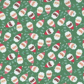 Christmas Miniatures III 5900-G Tossed Santas by Pink Light Studio for P&B Textiles, Image