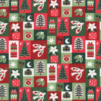 Christmas Miniatures III 5906-RG Holiday Patchwork by Pink Light Studio for P&B Textiles, Image