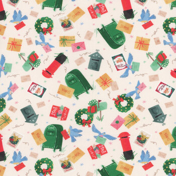 Christmas Miniatures III 5907-E Letters to Santa by Pink Light Studio for P&B Textiles, Image