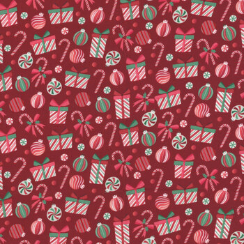 Christmas Miniatures III 5908-R Candy Cane Lane by Pink Light Studio for P&B Textiles, Image
