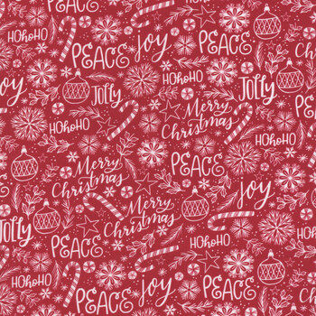 Christmas Miniatures III 5911-R Holiday Doodle by Pink Light Studio for P&B Textiles, Image