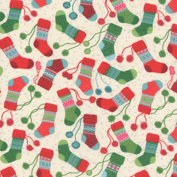 Christmas Miniatures III 5914-EE Christmas Stockings by Pink Light Studio for P&B Textiles, Image