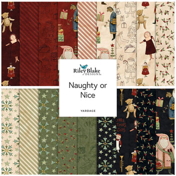 Naughty or Nice  Yardage by Teresa Kogut for Riley Blake Designs, Image