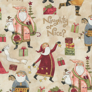 Naughty or Nice C16260-PARCHMENT by Teresa Kogut for Riley Blake Designs, Image