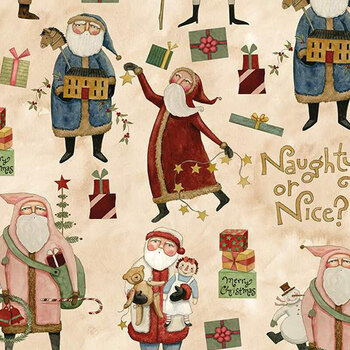 Naughty or Nice C16260-PARCHMENT by Teresa Kogut for Riley Blake Designs, Image