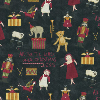 Naughty or Nice C16261-BLACK by Teresa Kogut for Riley Blake Designs, Image