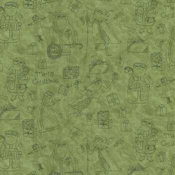 Naughty or Nice C16262-GREEN by Teresa Kogut for Riley Blake Designs, Image