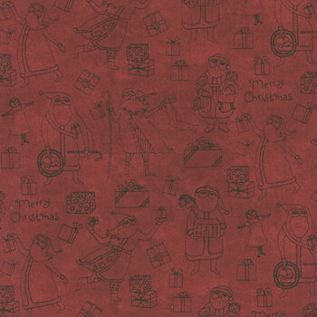 Naughty or Nice C16262-RED by Teresa Kogut for Riley Blake Designs, Image
