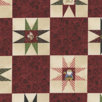 Naughty or Nice C16266-RED by Teresa Kogut for Riley Blake Designs, Image