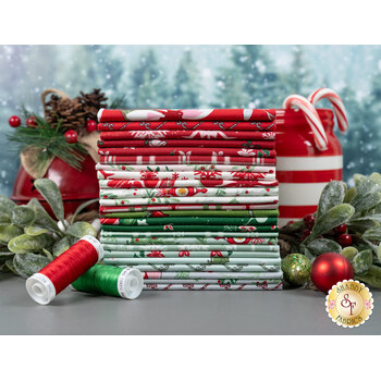 Mistletoe & Holly  24 FQ Set by Beverly McCullough for Riley Blake Designs, Image