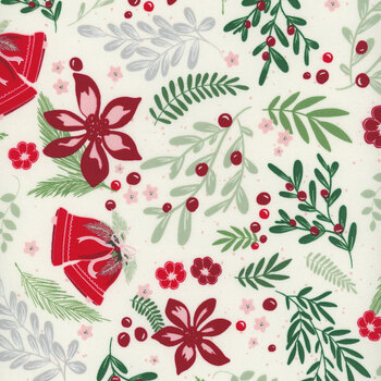 Mistletoe & Holly C16400-CLOUD by Beverly McCullough for Riley Blake Designs, Image