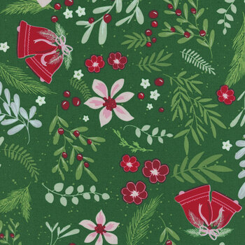 Mistletoe & Holly C16400-FOREST by Beverly McCullough for Riley Blake Designs, Image