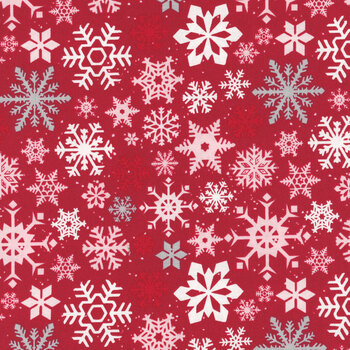 Mistletoe & Holly C16402-BARNRED by Beverly McCullough for Riley Blake Designs, Image