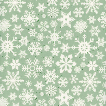 Mistletoe & Holly C16402-SAGE by Beverly McCullough for Riley Blake Designs, Image