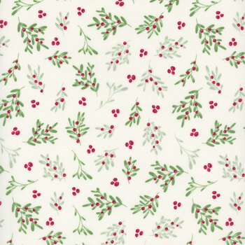 Mistletoe & Holly C16403-CLOUD by Beverly McCullough for Riley Blake Designs, Image