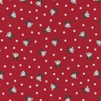 Mistletoe & Holly C16404-BARNRED by Beverly McCullough for Riley Blake Designs, Image