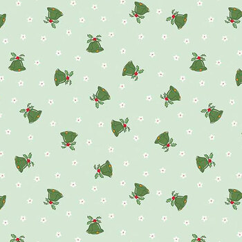 Mistletoe & Holly C16404-HINTOFMINT by Beverly McCullough for Riley Blake Designs, Image