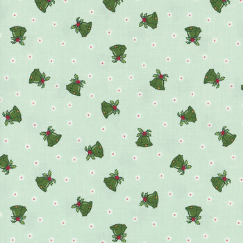 Mistletoe & Holly C16404-HINTOFMINT by Beverly McCullough for Riley Blake Designs, Image