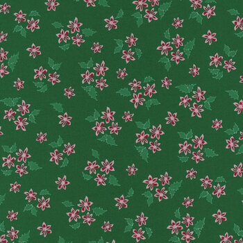 Mistletoe & Holly C16405-FOREST by Beverly McCullough for Riley Blake Designs, Image