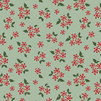 Mistletoe & Holly C16405-SAGE by Beverly McCullough for Riley Blake Designs, Image