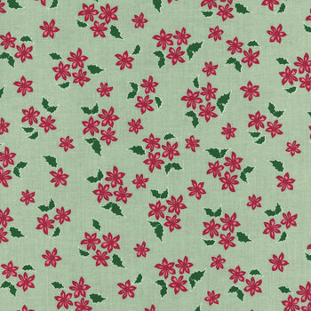 Mistletoe & Holly C16405-SAGE by Beverly McCullough for Riley Blake Designs, Image