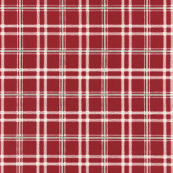 Mistletoe & Holly C16407-BARNRED by Beverly McCullough for Riley Blake Designs, Image
