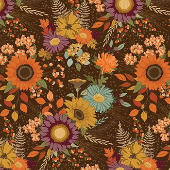 The Awe of Autumn C16190-BROWN by Sandy Gervais for Riley Blake Designs, Image