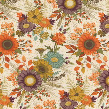 The Awe of Autumn C16190-LATTE by Sandy Gervais for Riley Blake Designs, Image