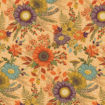 The Awe of Autumn C16190-ORANGE by Sandy Gervais for Riley Blake Designs, Image