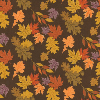 The Awe of Autumn C16191-BROWN by Sandy Gervais for Riley Blake Designs, Image