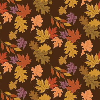 The Awe of Autumn C16191-BROWN by Sandy Gervais for Riley Blake Designs, Image