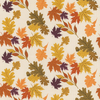 The Awe of Autumn C16191-LATTE by Sandy Gervais for Riley Blake Designs, Image