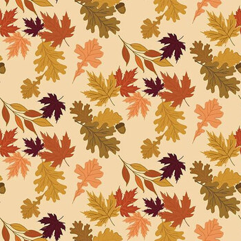 The Awe of Autumn C16191-LATTE by Sandy Gervais for Riley Blake Designs, Image