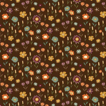 The Awe of Autumn C16194-BROWN by Sandy Gervais for Riley Blake Designs, Image