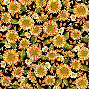 Autumn Fields 8366-99 Black by Art Loft for Studio E Fabrics