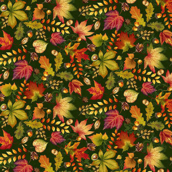 Autumn Fields 8369-66 Hunter by Art Loft for Studio E Fabrics