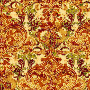 Autumn Fields 8370-35 Pumpkin by Art Loft for Studio E Fabrics, Image