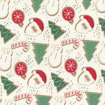 Christmas Flannel F16520-CREAM by My Mind's Eye for Riley Blake Designs, Image