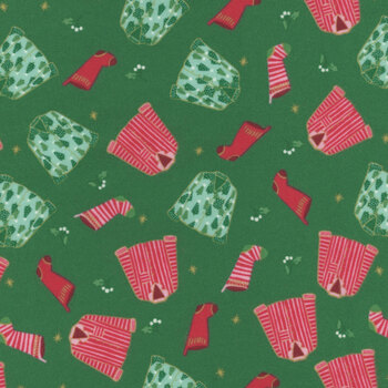 Christmas Flannel F16521-GREEN by My Mind's Eye for Riley Blake Designs, Image