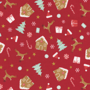 Christmas Flannel F16523-RED by My Mind's Eye for Riley Blake Designs, Image