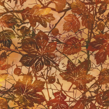 Falling Leaves 6FLS-1 Rust Branches by Jason Yenter for In The Beginning Fabrics, Image